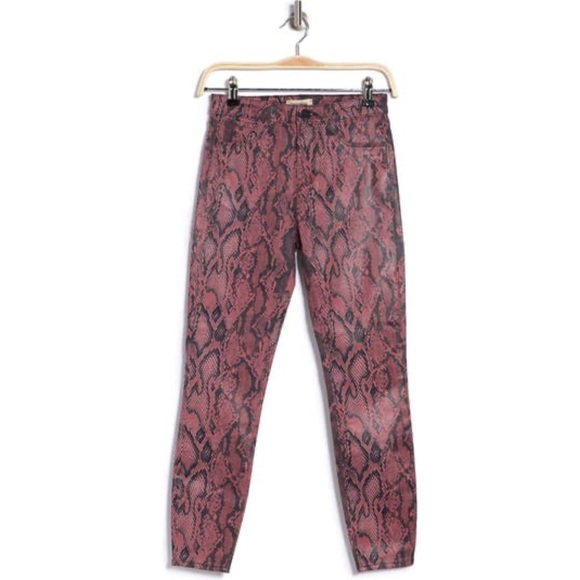 NWT L'Agence Margot Ankle Skinny Crop Python Jeans - Picture 4 of 6